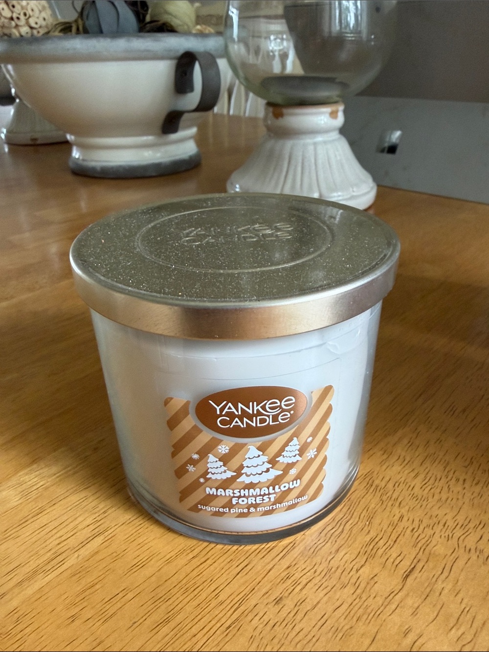 Yankee Candle 3 Wick candle Marshmallow Forest NWT